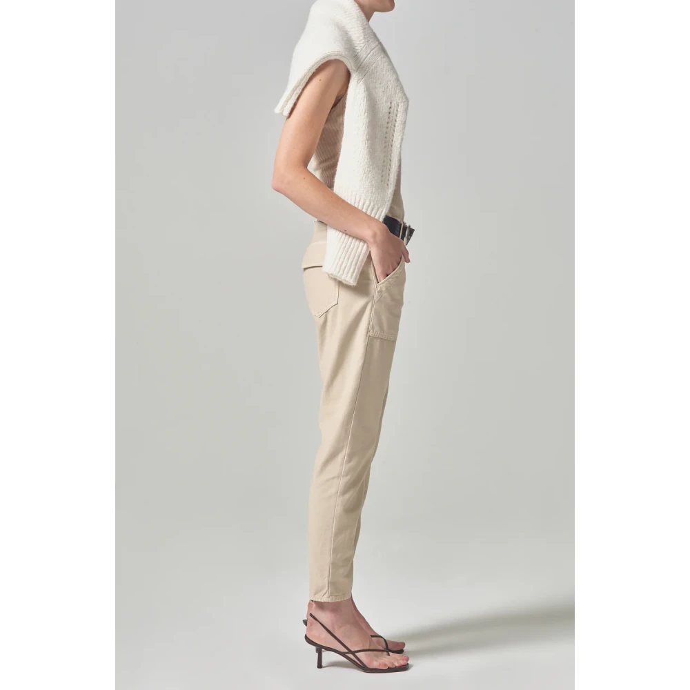 Citizens of Humanity Slim-fit Trousers Beige Dames