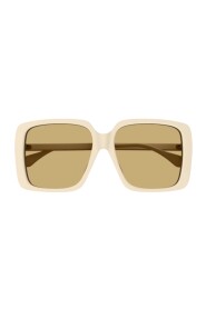 Oversize Ivory Brown Okulary przeciwsłoneczne
