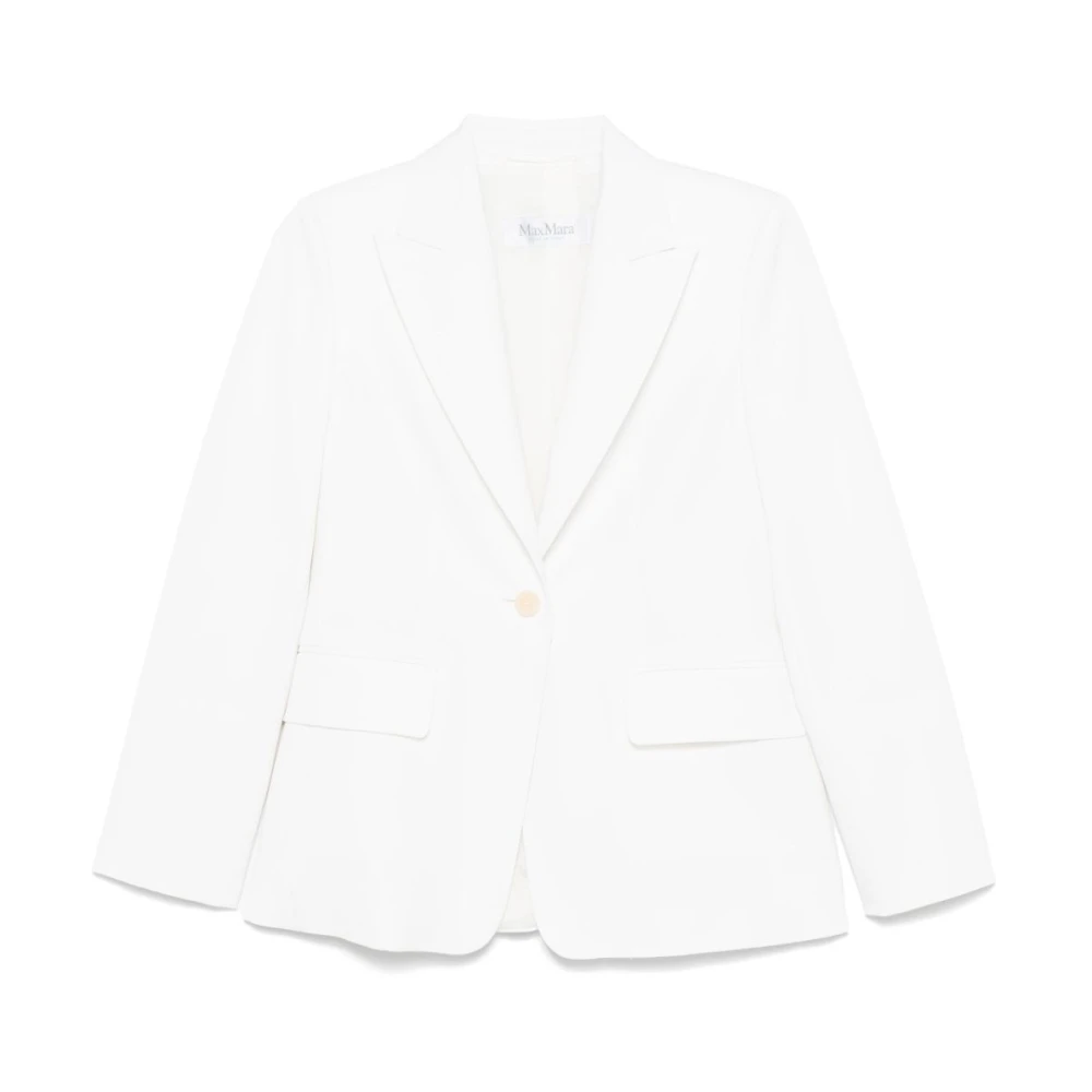 Max Mara Witte Blazer met Geweien Stijlvol Ontwerp White Dames