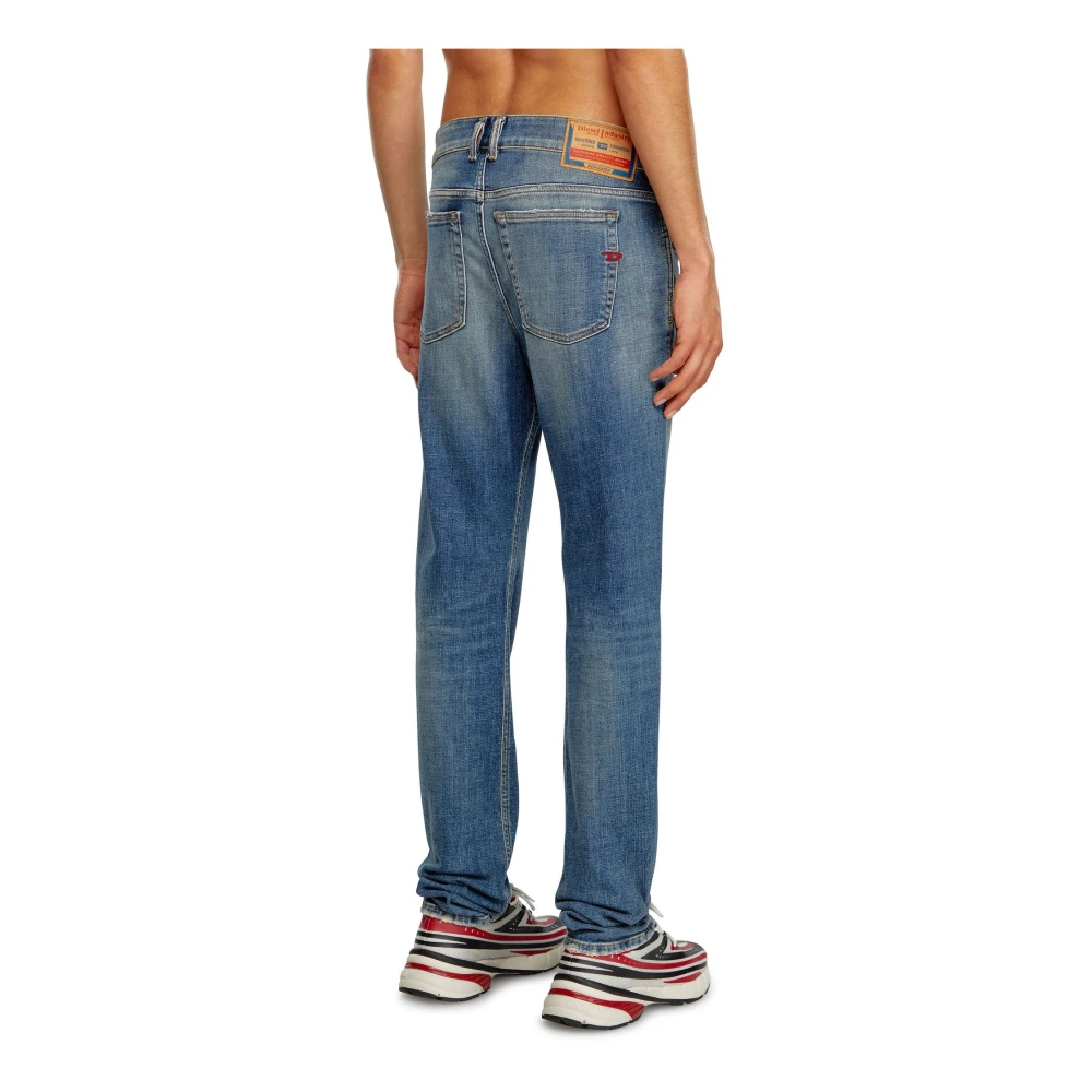 Diesel Blauwe Skinny Jeans Met Lage Taille Blue Heren