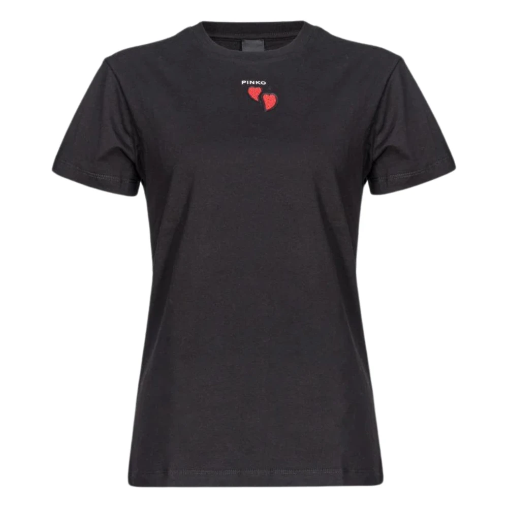 Pinko Zwarte T-shirts en Polos met Lage Hak Black Dames