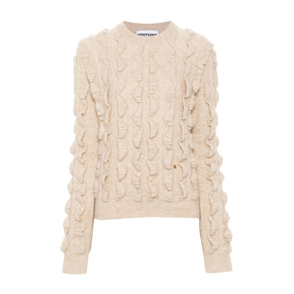 Ivoor Witte Kabeltrui Moschino Sweaters Miinto