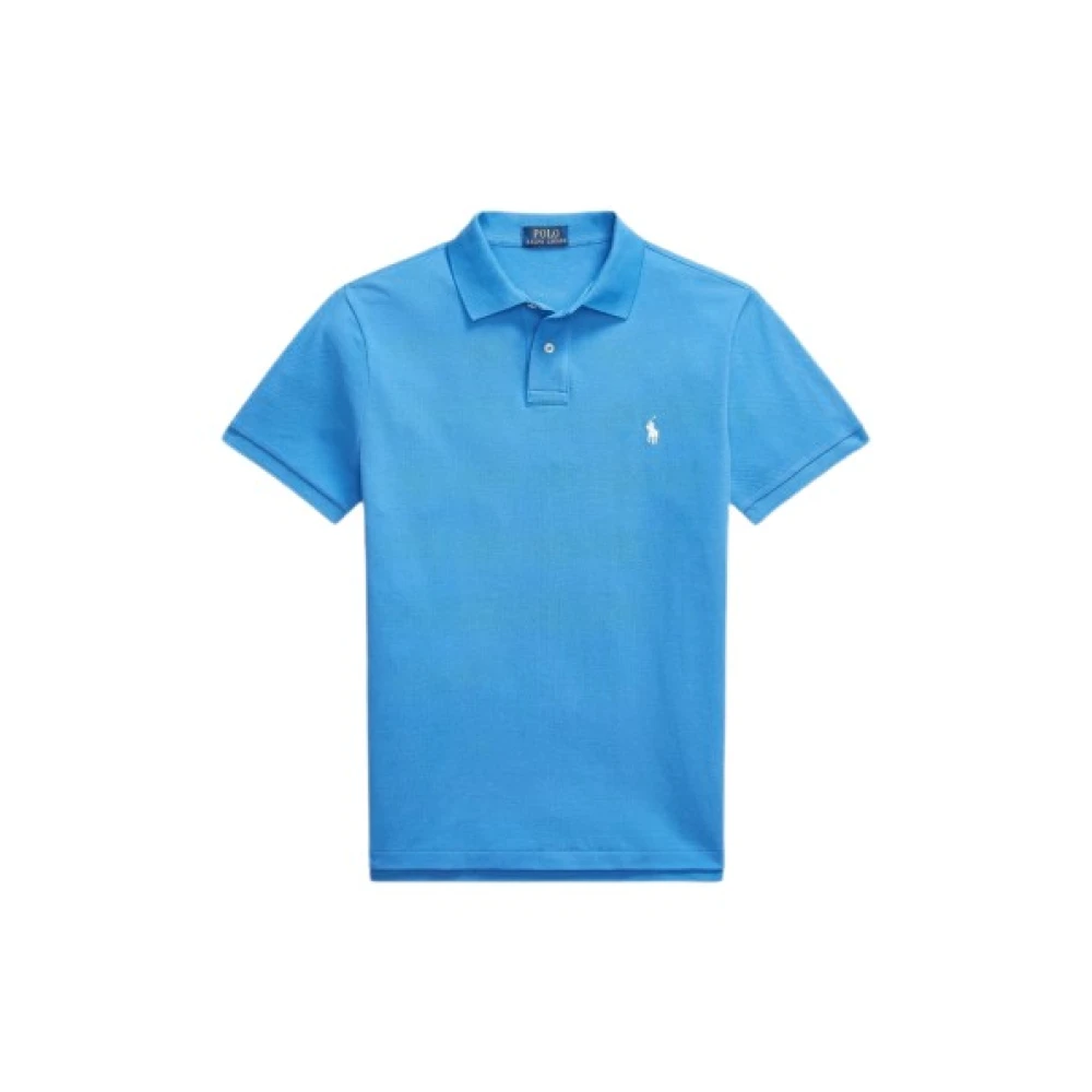 Polo Ralph Lauren Aangepaste Slim Fit Korte Mouw Polo Blue Heren