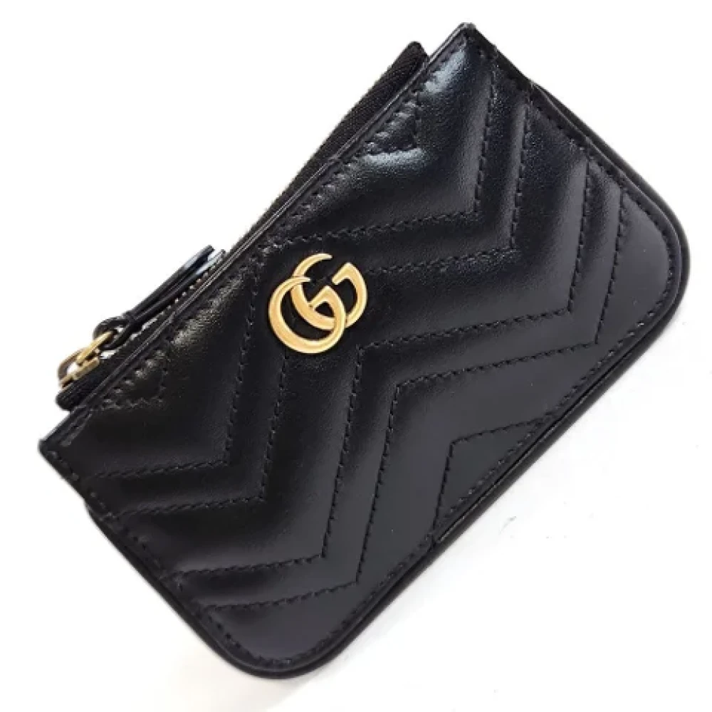 Gucci Vintage Pre-owned Leather wallets Black Dames
