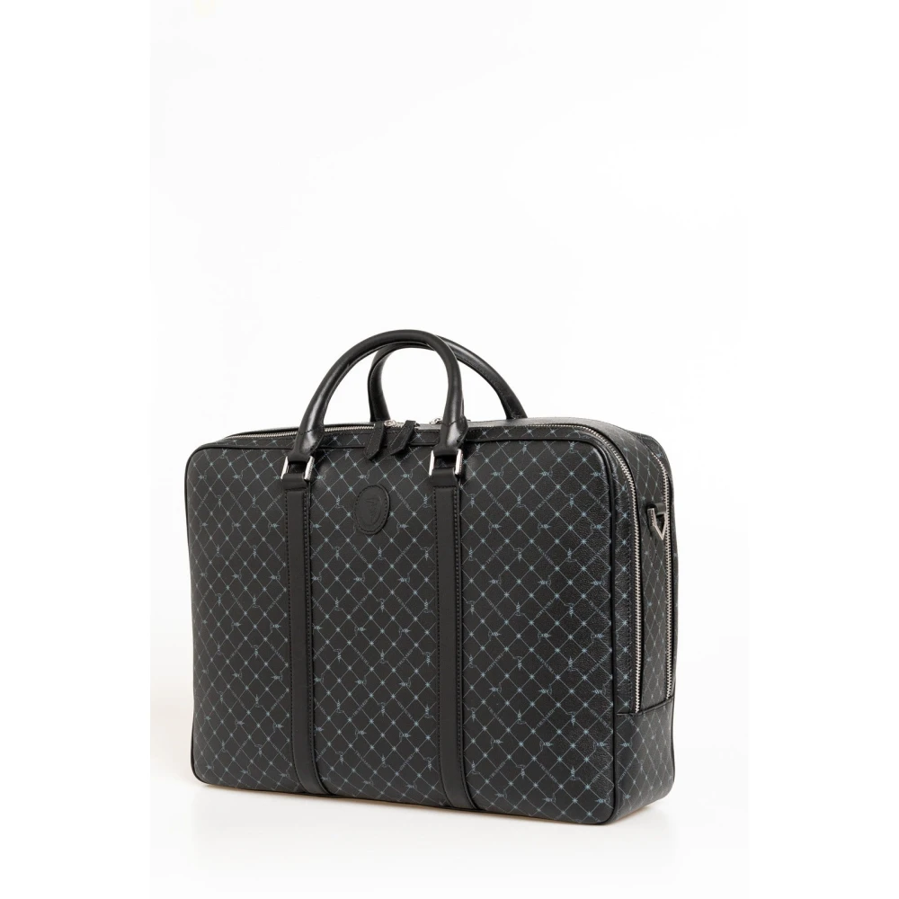 Trussardi Schoudertas met interne compartimenten Black Heren