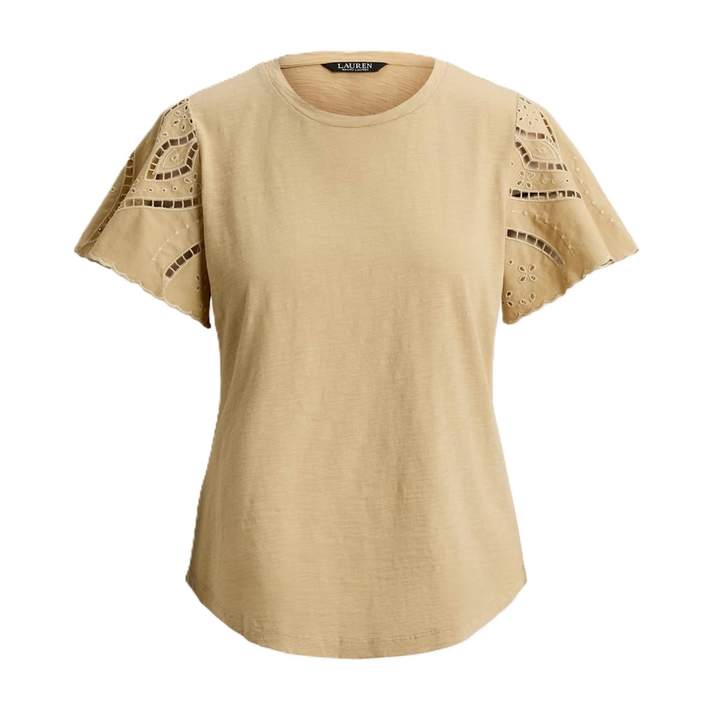 Ralph Lauren Donna Beige Top, S, New,