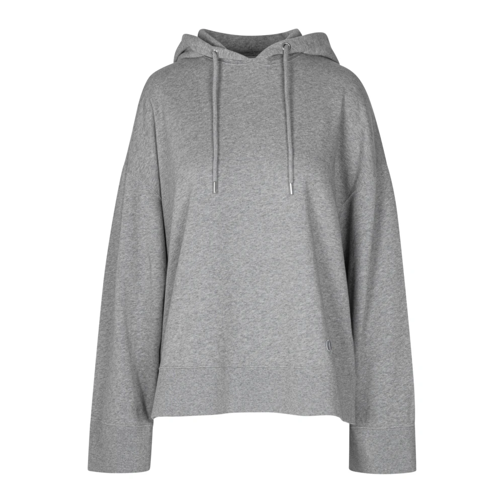 Semicouture Katoenen hoodie met geborduurd logo Gray Dames