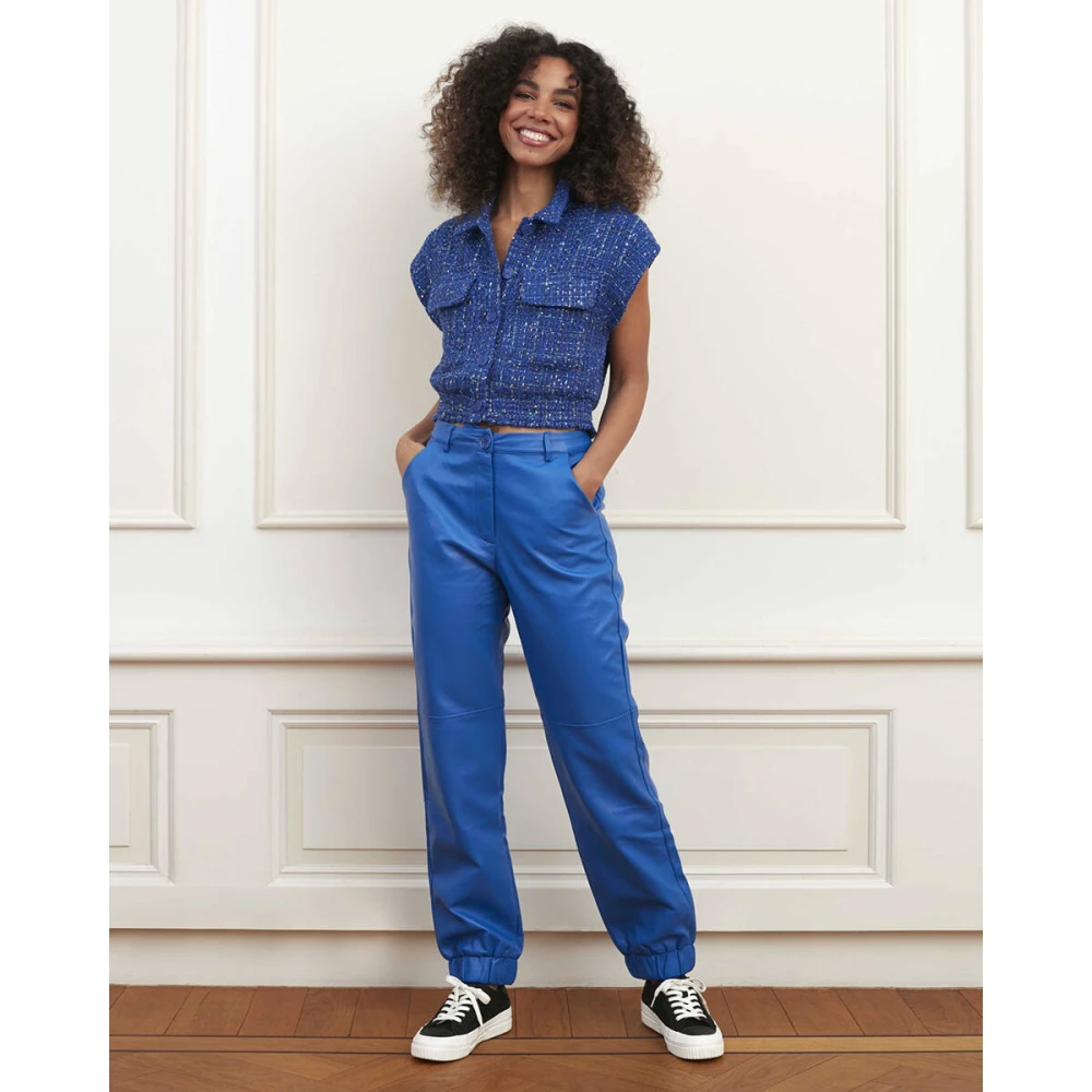 Lofty Manner Stijlvolle Ayla Gilet Blue Dames