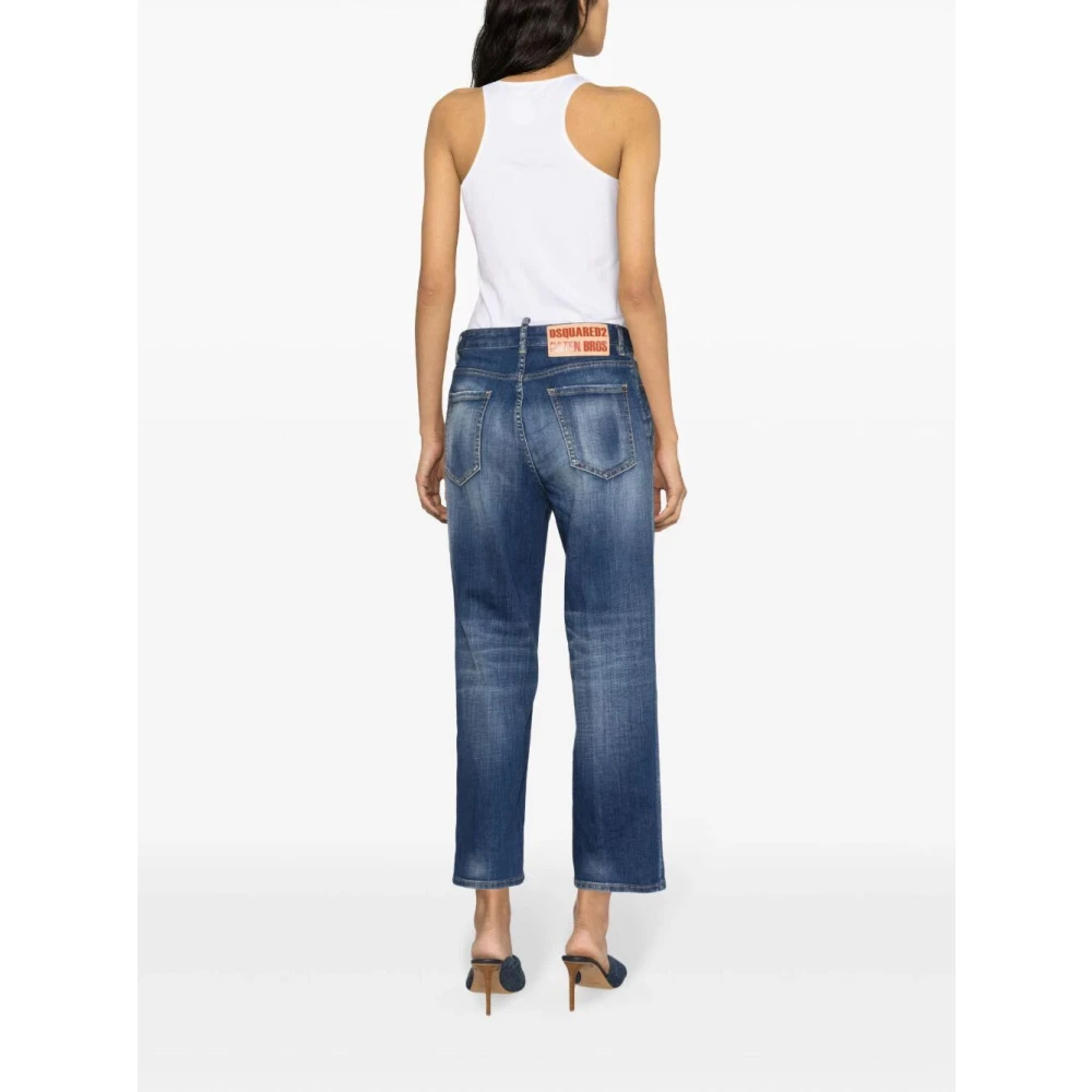 Dsquared2 Casual Katoenen Broek Blue Dames