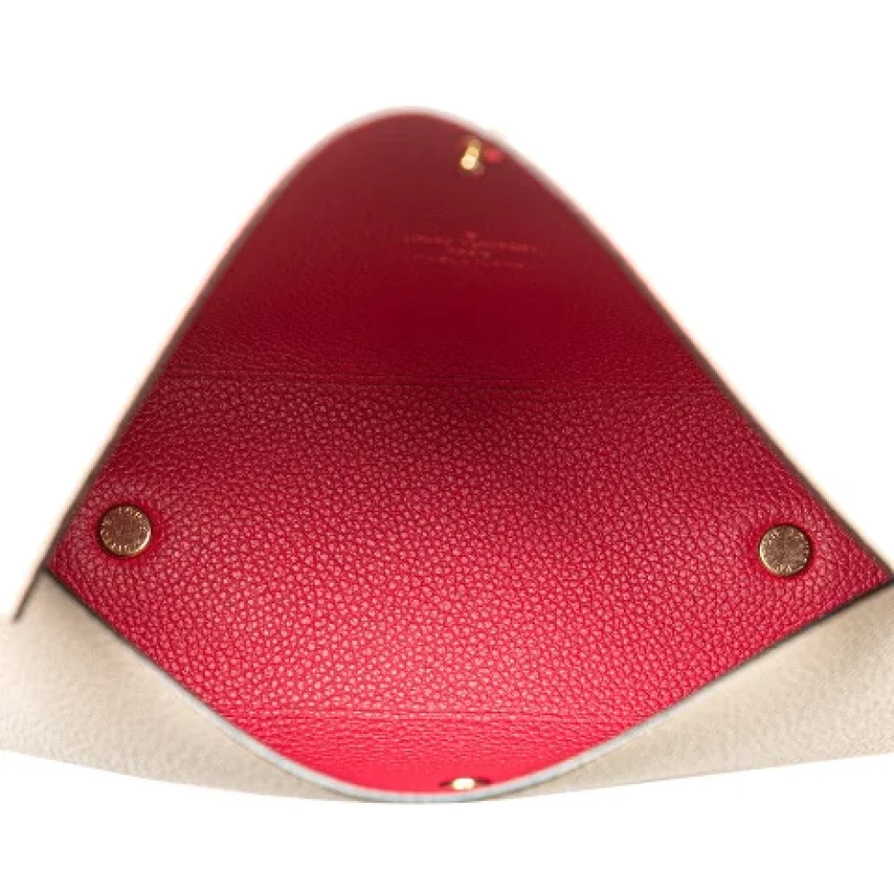 Louis Vuitton Vintage Pre-owned Leather clutches Beige Dames