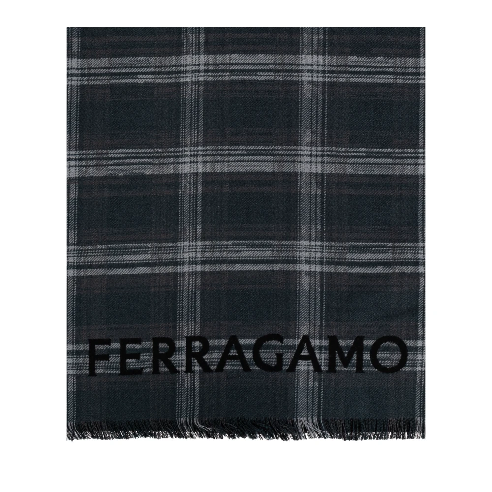 Salvatore Ferragamo Wollen sjaal Gray Heren