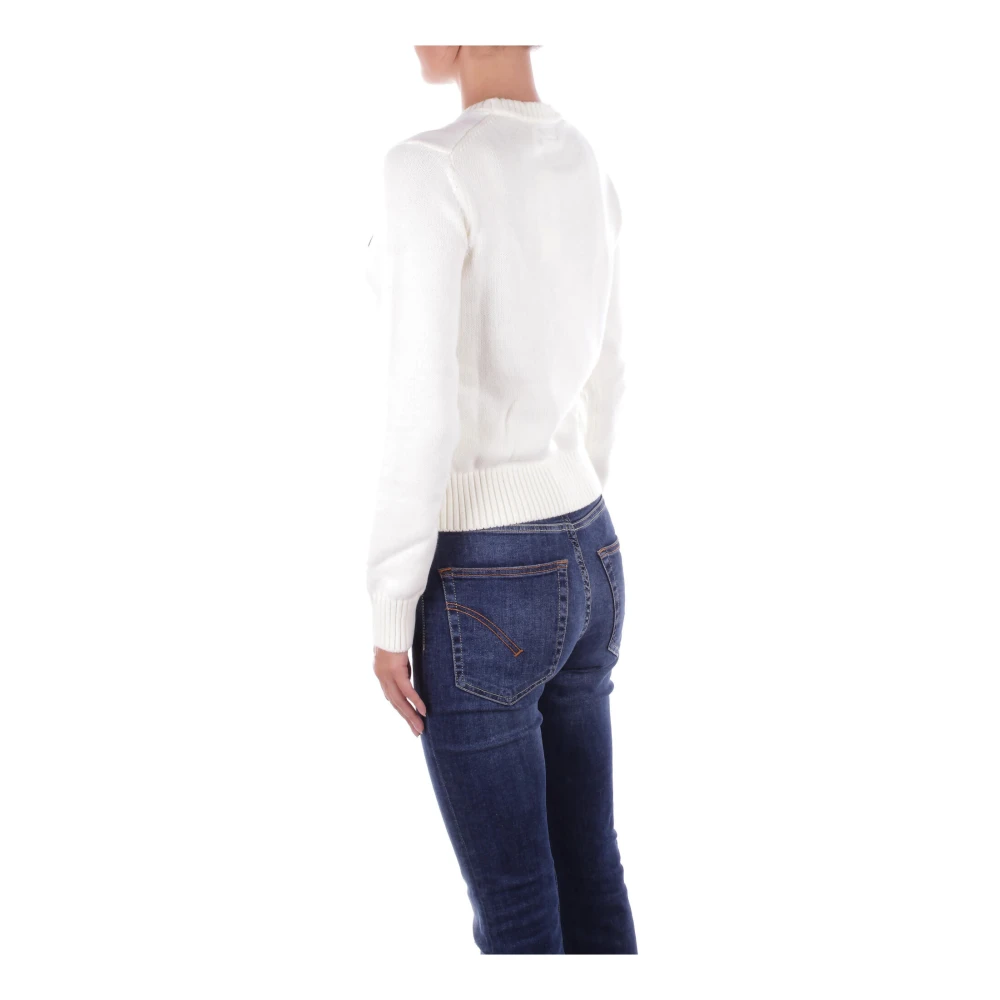 Guess Witte Logo Front Sweater White Dames