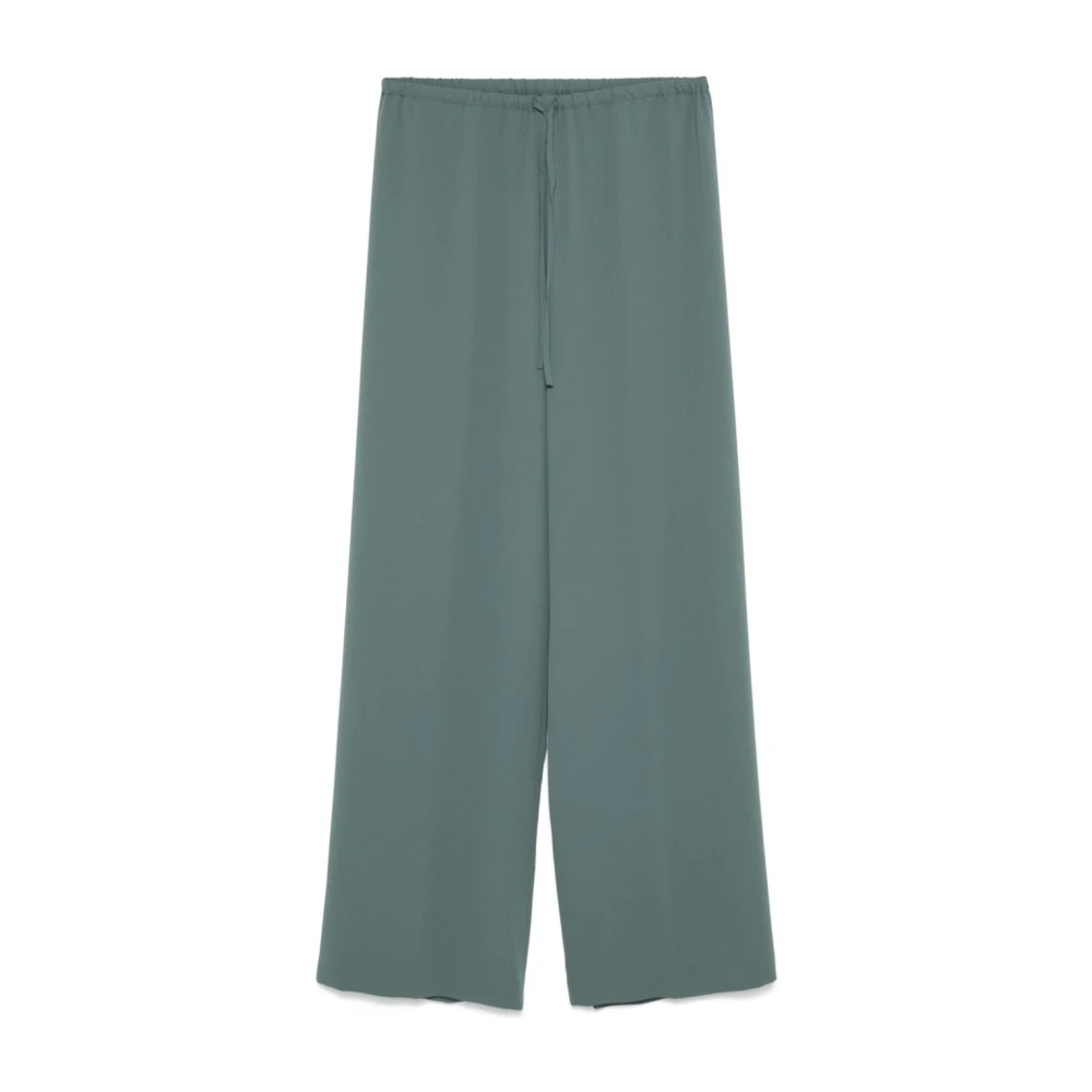 Dries Van Noten Wijde Lange Broek Green Dames