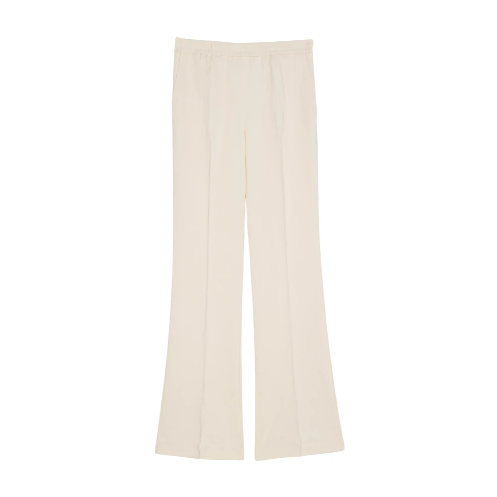Twinset Women's Beige Wide Satin Trousers - Wide Trousers - Xl - Trousers