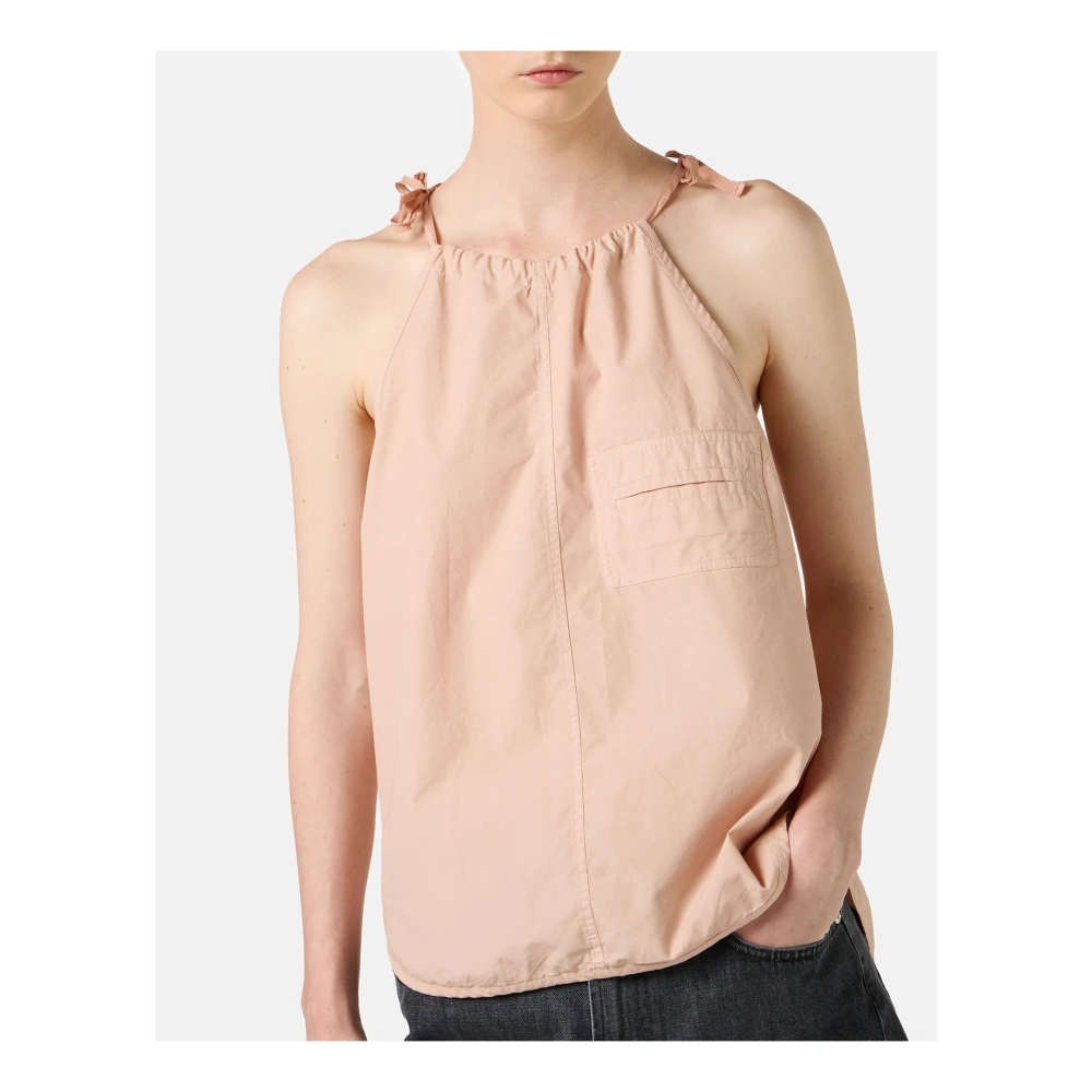 Iceberg Regular fit top in katoenen parachute canvas in blush Pink Dames