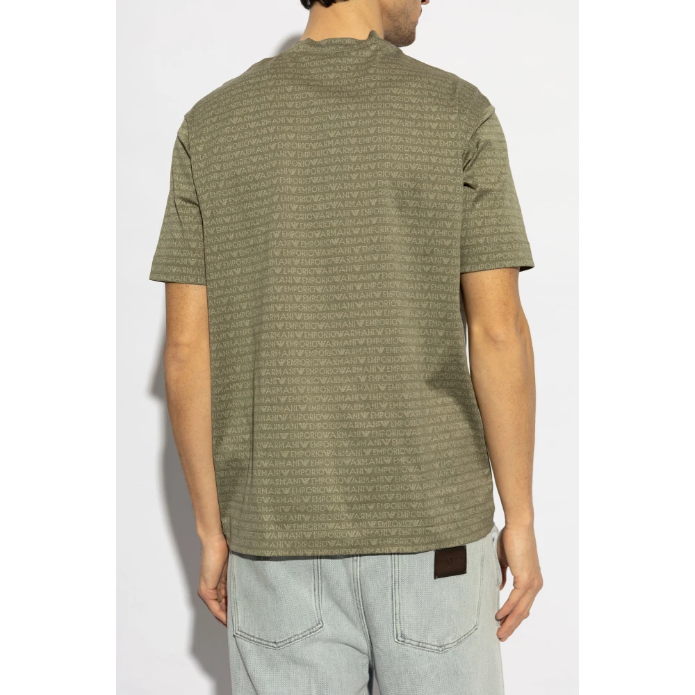 Emporio Armani T-shirt met logo Green Heren