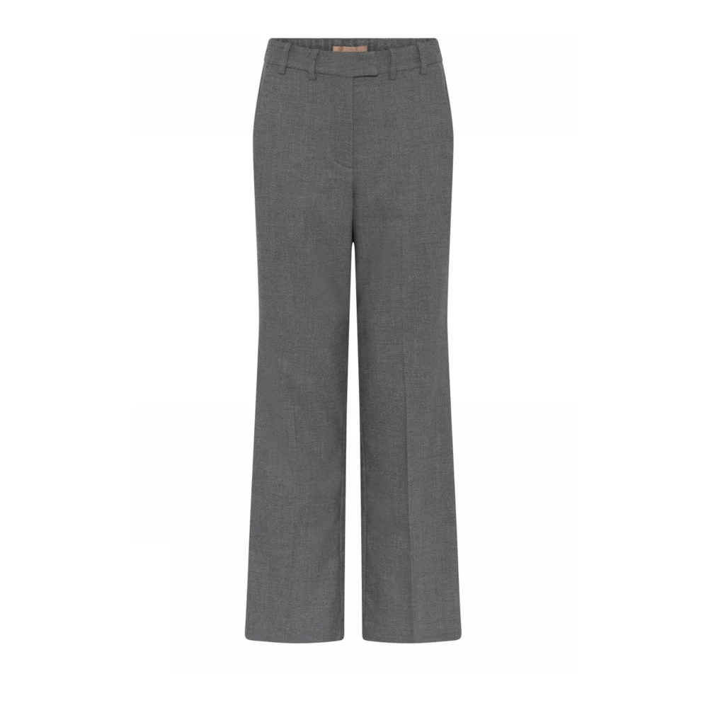 Gustav Wijde Pijpen Broek met Klassieke Geperste Vouwen Gray Dames