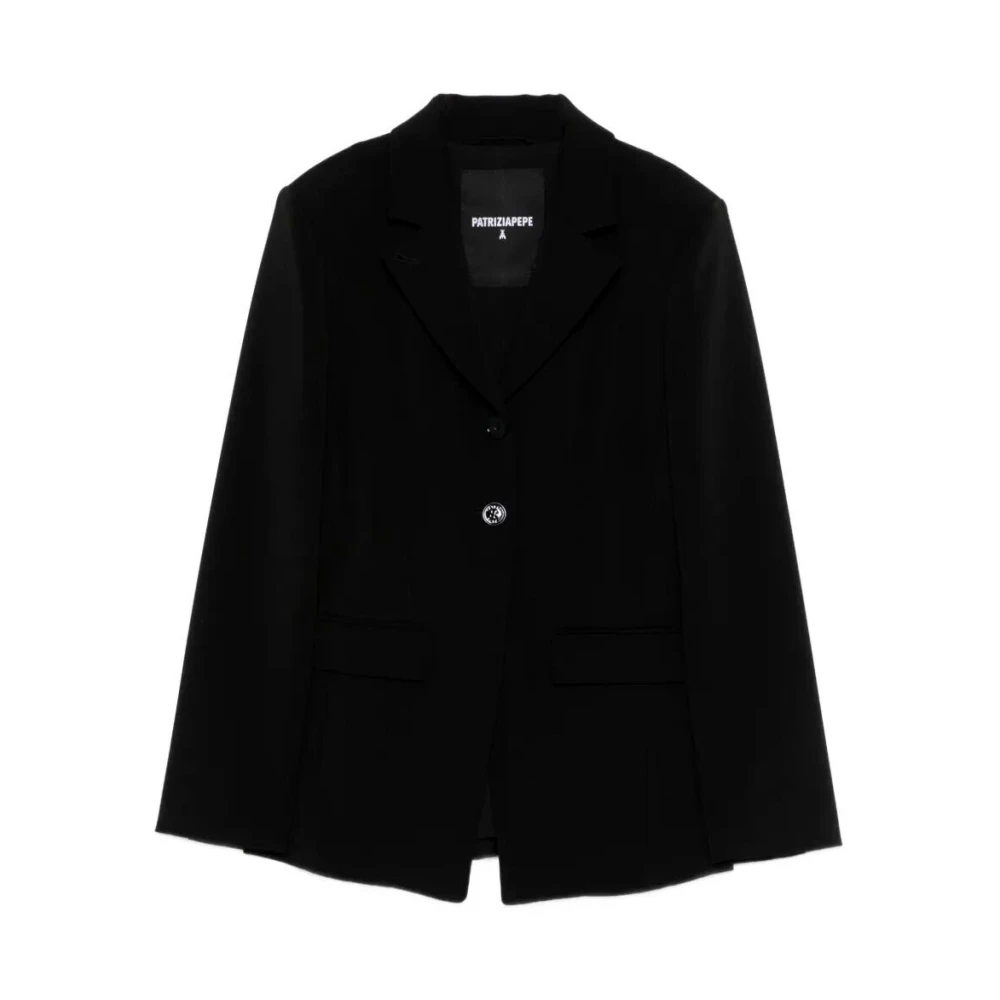 Patrizia Pepe Femme Noir Vestes, Taille: 42 Fr Veste Cintrée À Deux Boutons