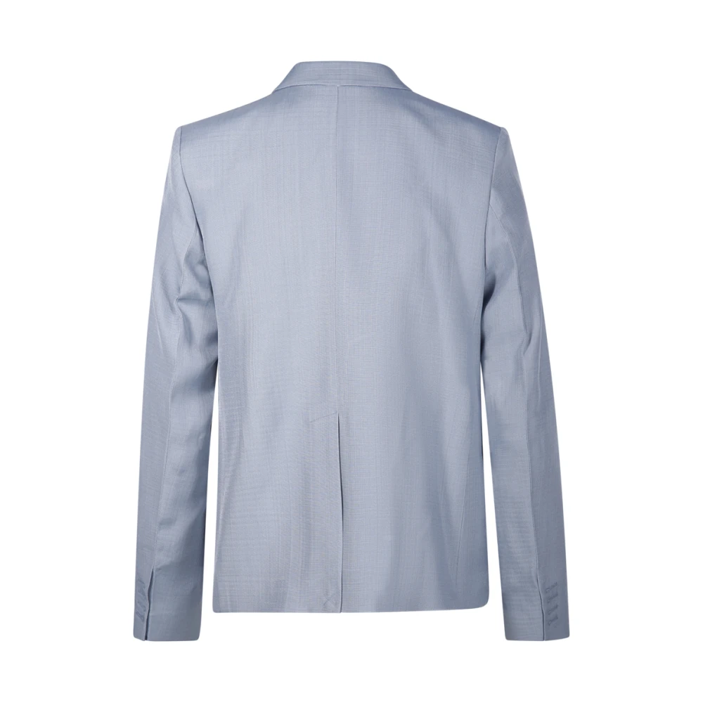 Victoria Beckham Dubbelrijige Gekrompen Jas Blue Dames