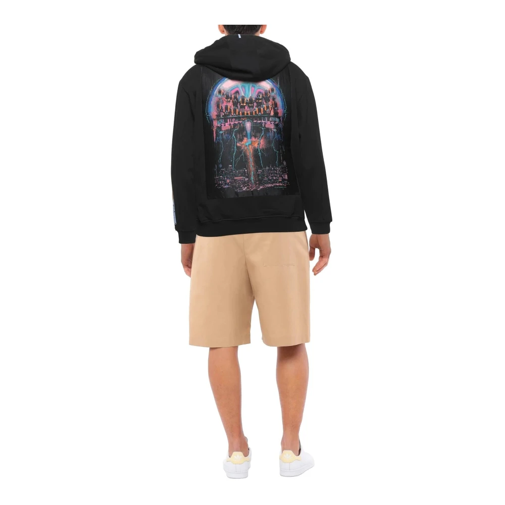 alexander mcqueen Print Sweatshirt met Logo Patch Black Heren