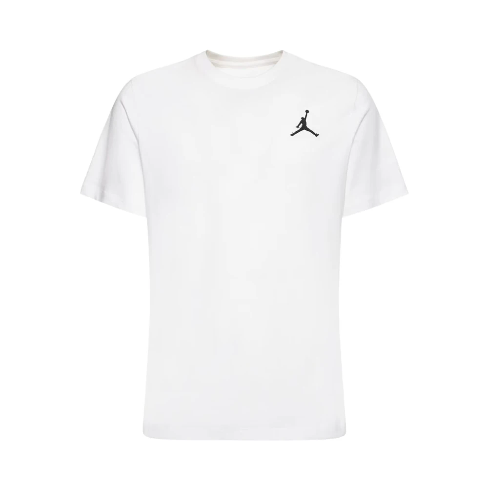 Jordan Small Logo Embroidered T-Shirt WHITE- Heren WHITE