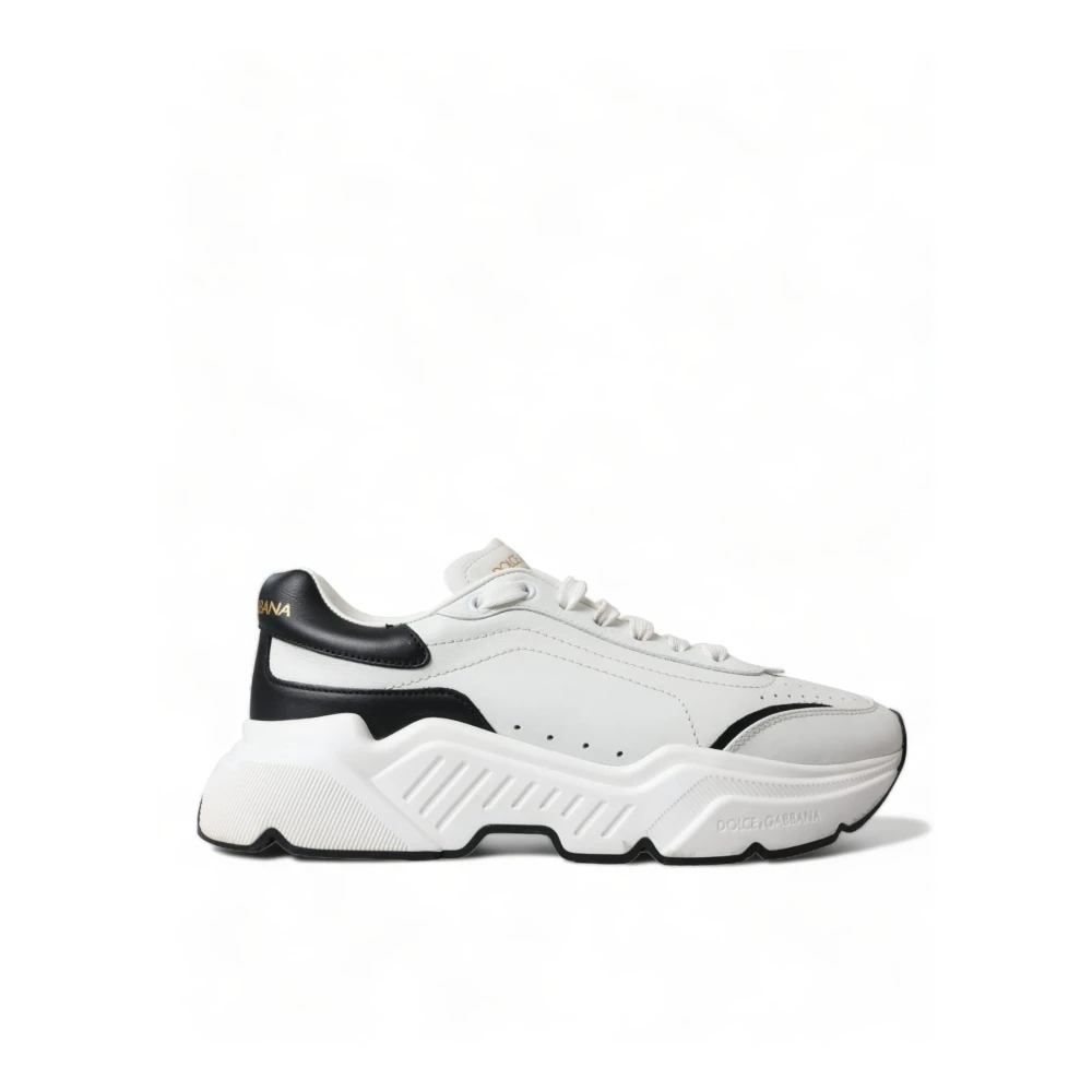 Dolce & Gabbana Women's Multicolor Sneakers, 7 Uk, Leather Low Top Trainers With Logo Details