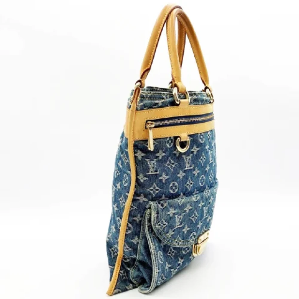 Louis Vuitton Vintage Pre-owned Denim shoulder-bags Blue Dames