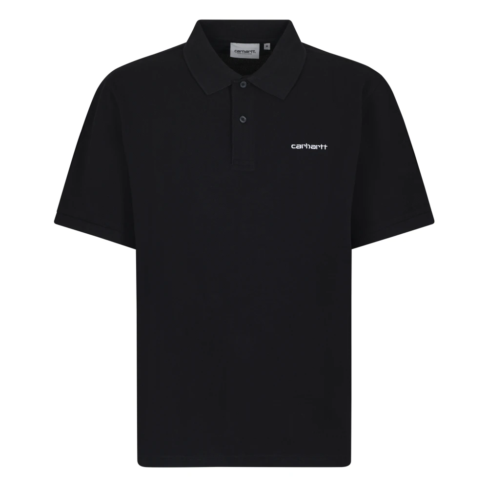 Carhartt Wip Black Ss Polo - Male - Polo Shirts - M - Tops
