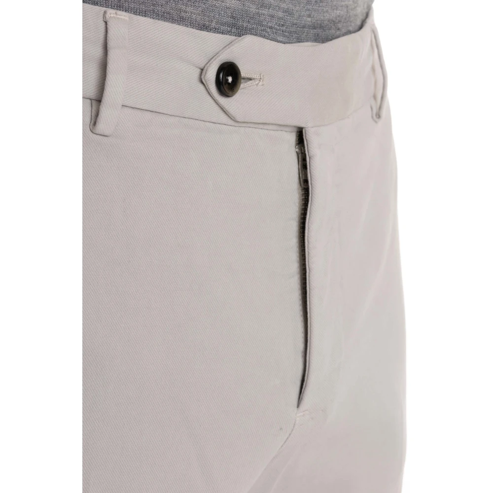 PT Torino Grijze Katoen-Kasjmier Slim Fit Jogger Beige Heren