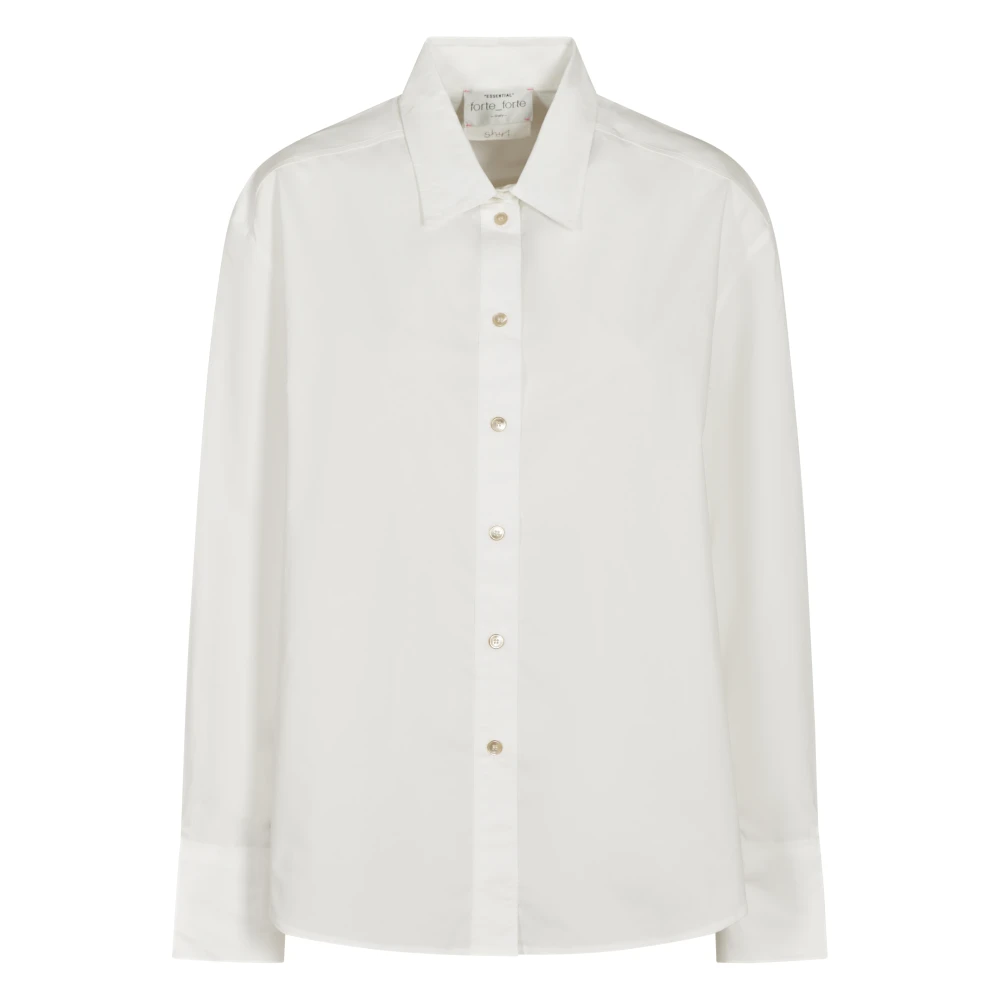 Forte Witte Overhemd Stijlvol White Dames