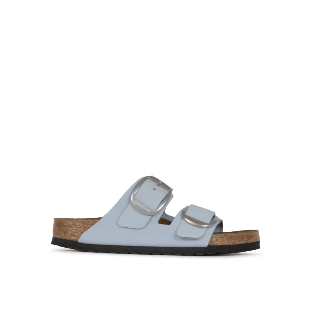 Birkenstock Women's Blue Sliders, 4 Uk, Arizona Big Buckle Narrow Fit