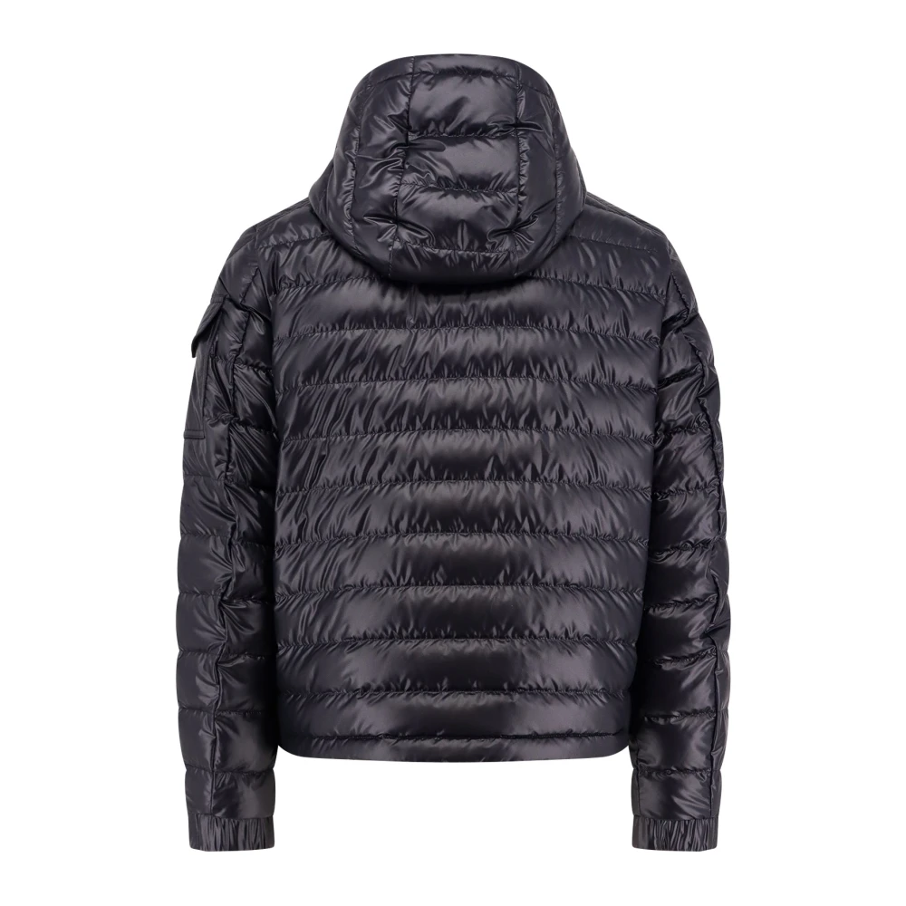Moncler Gewatteerde jas met afneembare capuchon Blue Heren