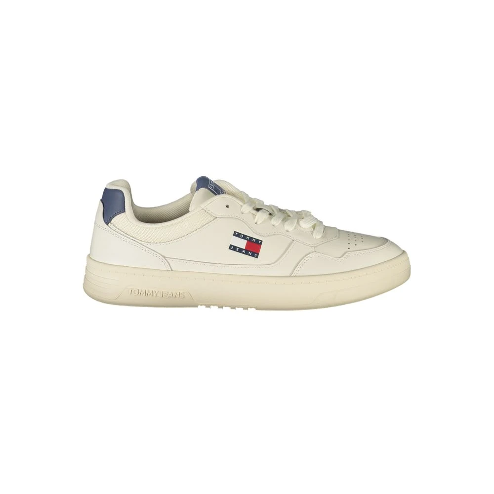 Tommy Hilfiger Leather Sneaker - Male - Sneakers - Beige - 9 Uk - Shoes