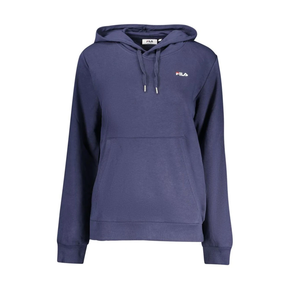 Fila Women's Blue Hoodies, M, Blu Cotton Sweatshirt