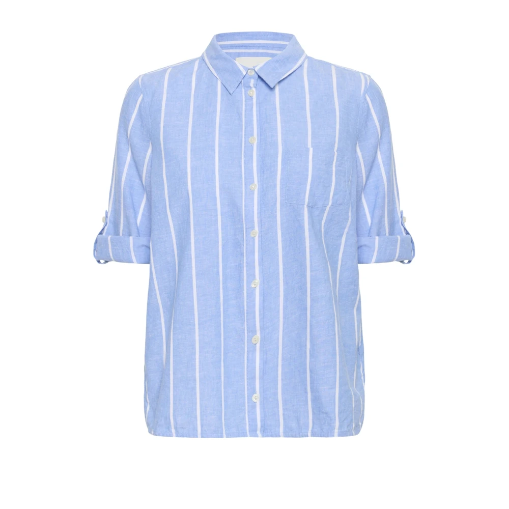 Part Two Women's Blue And White Striped Shirt Blouse - Shirts - Xs - Blouses & Shirts