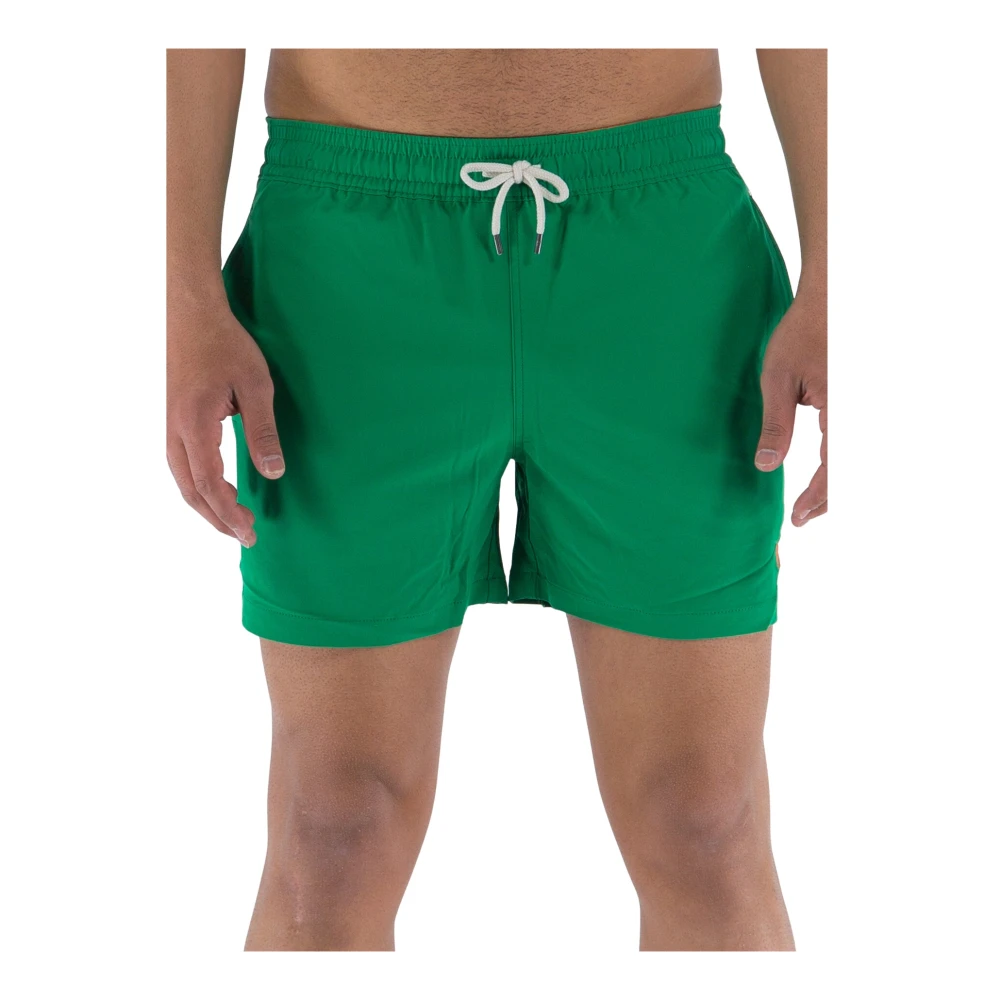 Polo Ralph Lauren Shorts met Elastische Taille en Achterzak Green Heren