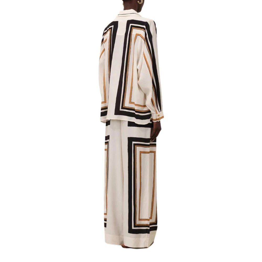 Zimmermann Gestreepte Oversized Shirt met Metalen Knopen Multicolor Dames