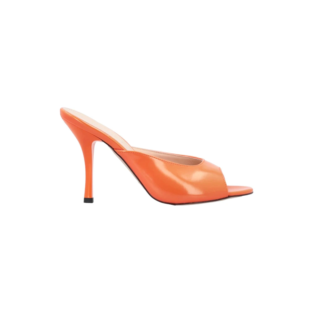 Pinko Vrouw Oranje Schoenen Dames, 37 Eu, Leer, Heeled Mules