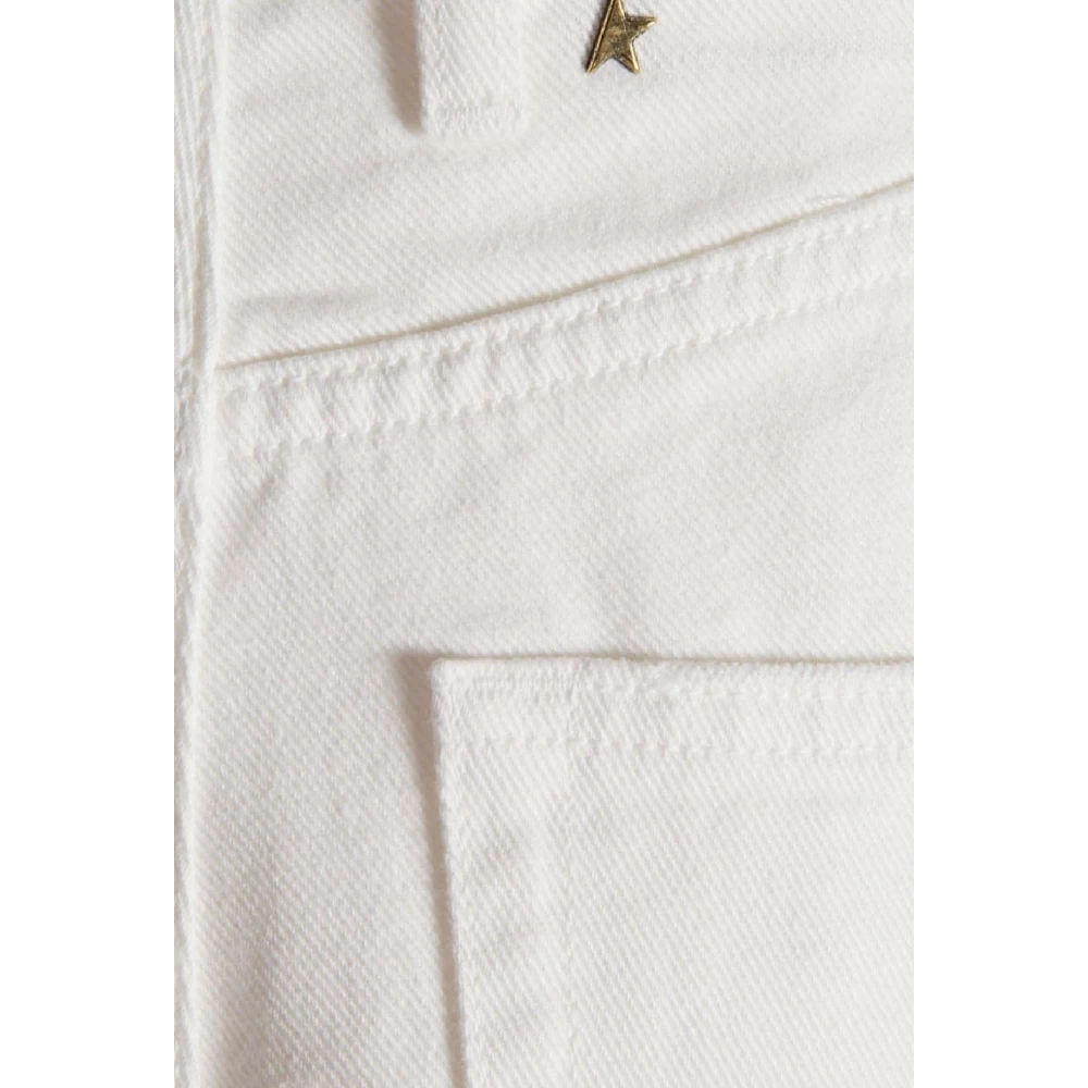 Golden Goose Kim Dyed Bull Denim Broek White Dames