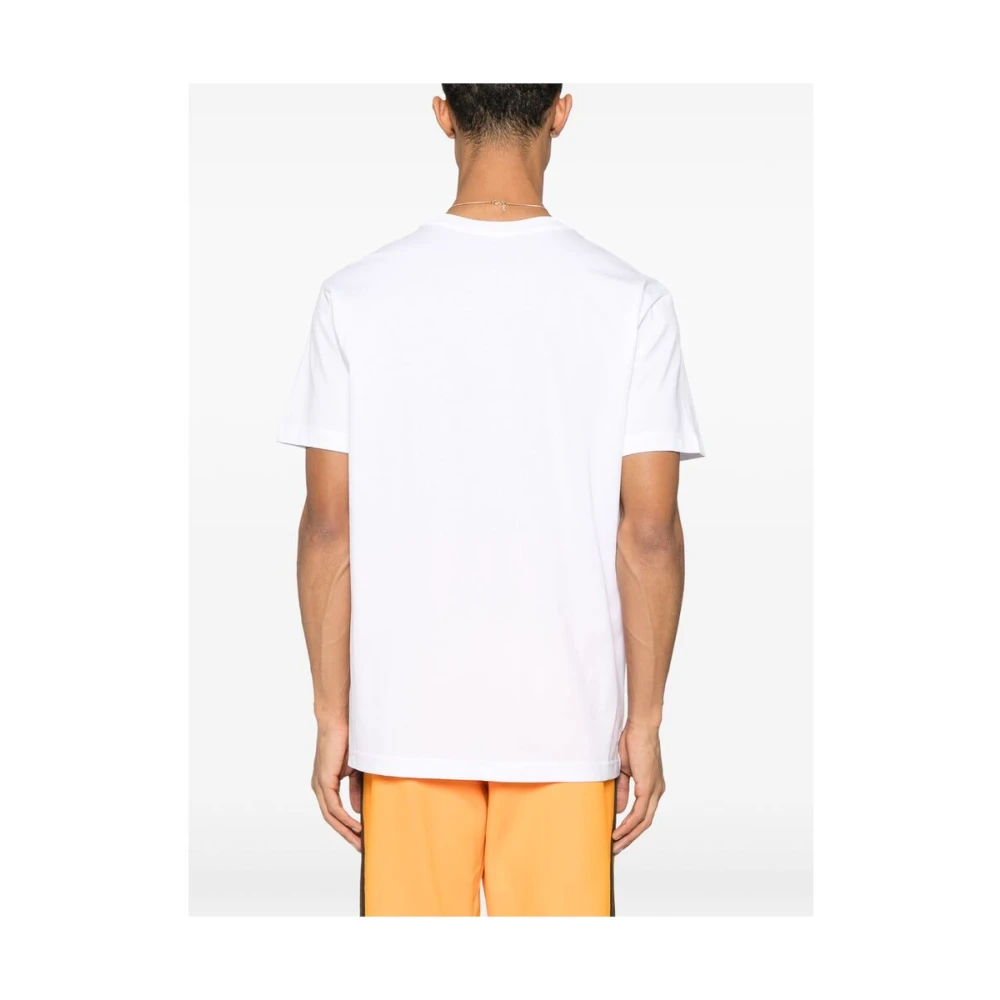 Iceberg Wit Logo Print Crew Neck T-shirt White Heren