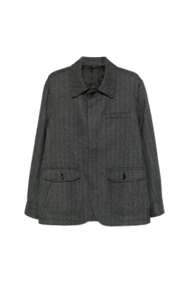 Herringbone Flap-pocket Jacket