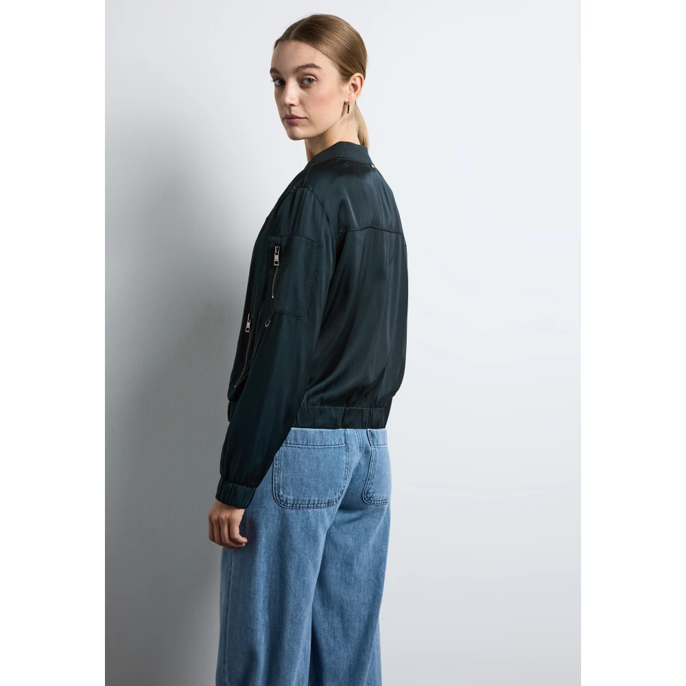 Street One Elegante Satijnen Bomberjack Green Dames