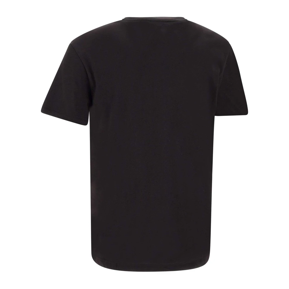 Versace Jeans Couture Zwart Katoenen Jersey T-shirt Ronde Hals Black Heren