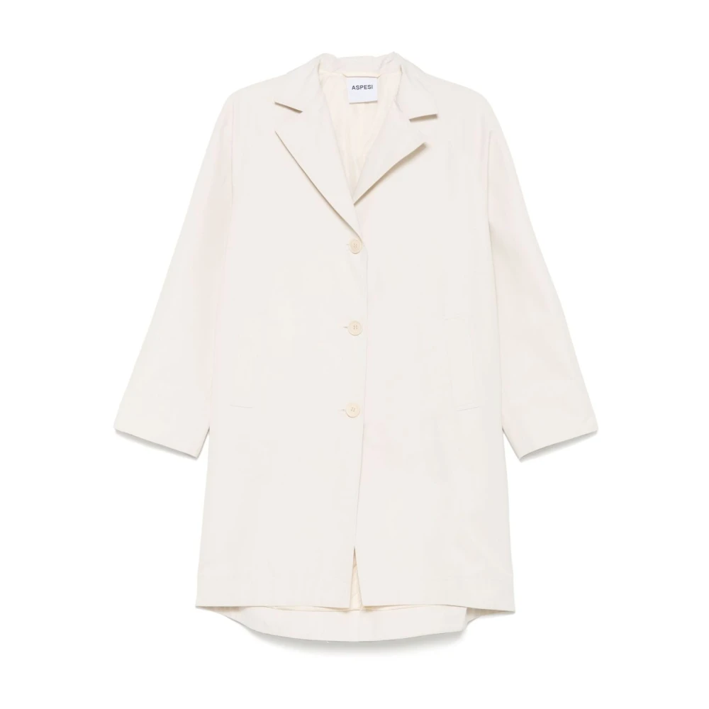 Aspesi Women's Gray Single-Breasted Wool Coat - Single-Breasted Coats - Xs - Coats