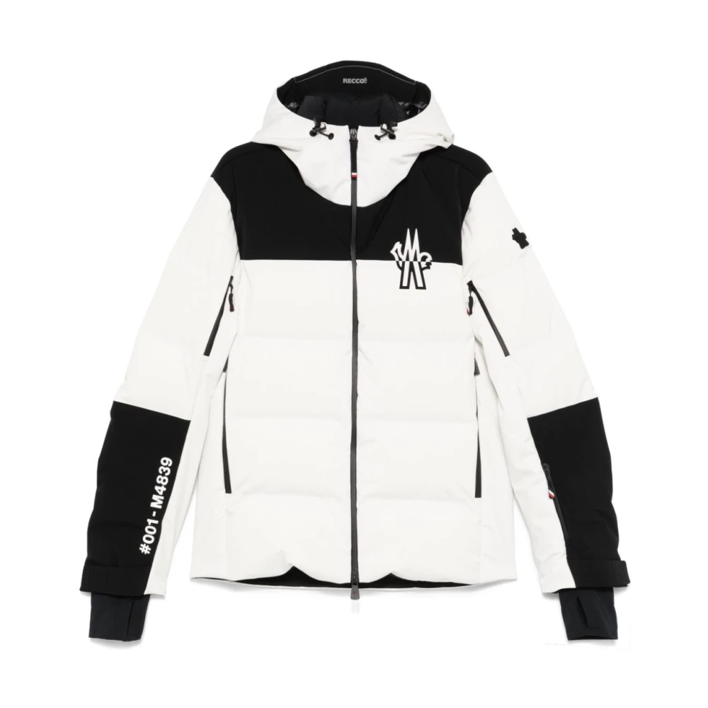 Moncler Vit Parkasjacka för Män White, Herr