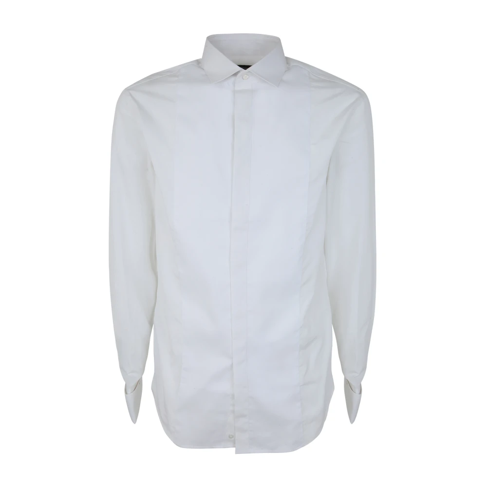 Emporio Armani Stijlvol Klassiek Overhemd voor Mannen White Heren