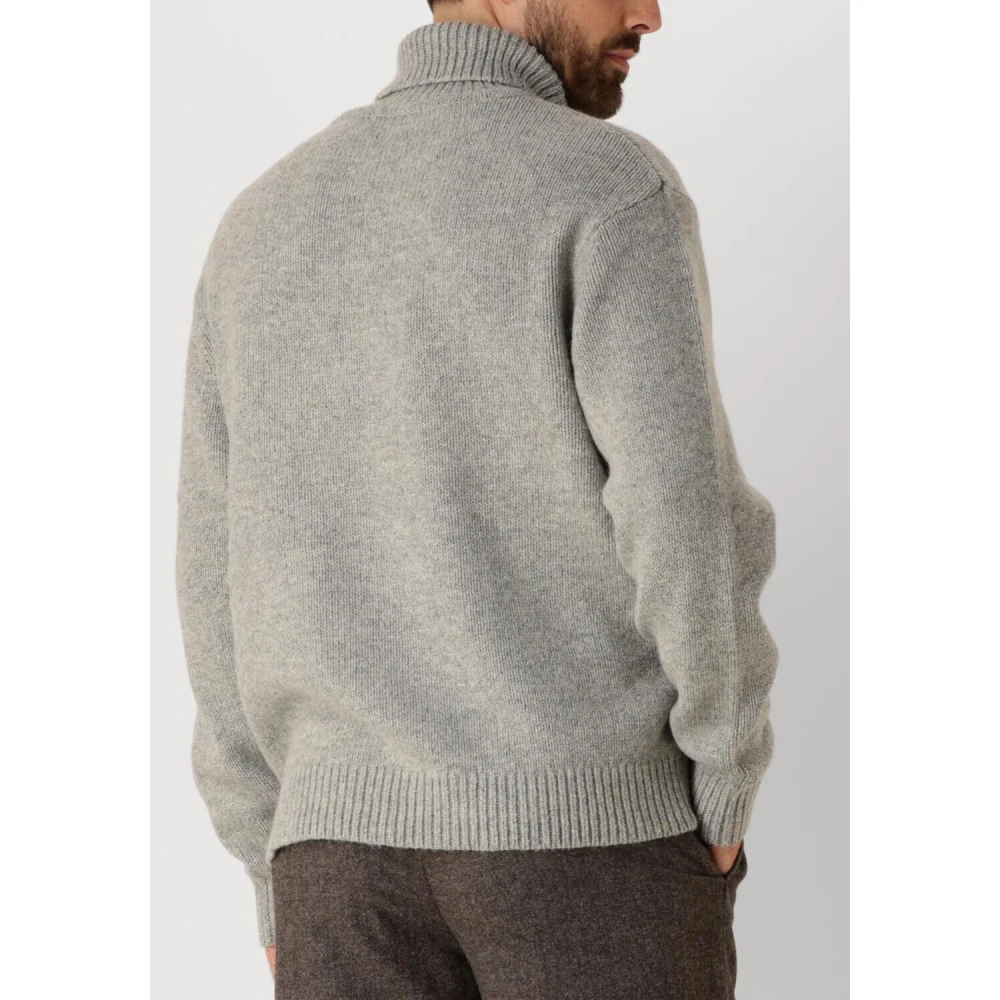 Selected Homme Grijze Gebreide Coltrui Gray Heren