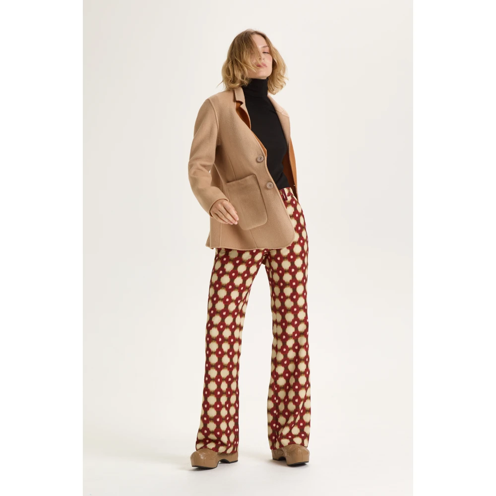 Maliparmi Omkeerbare Wollen Jas met Revers Beige Dames