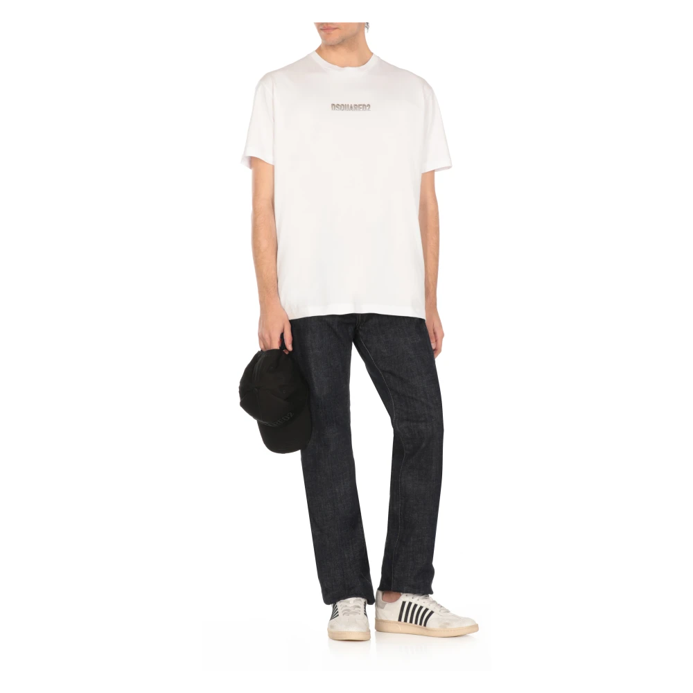 Dsquared2 Blauwe Katoenen Jeans met Logopatch Blue Heren