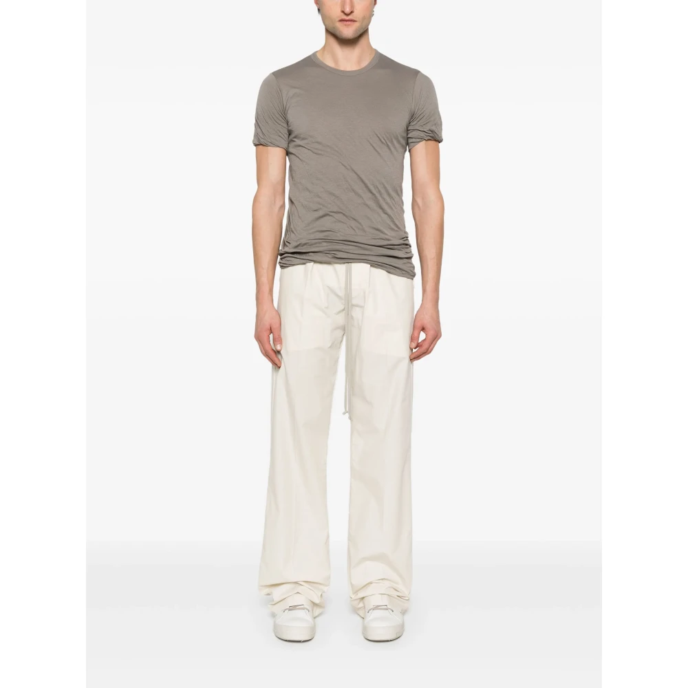 Rick Owens Grijs katoenen T-shirt met gedrapeerd effect Gray Heren